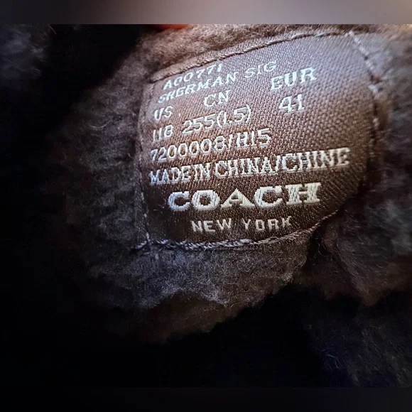 Coach Monogram Shearling Boots sz 11 - Picture 8 of 13